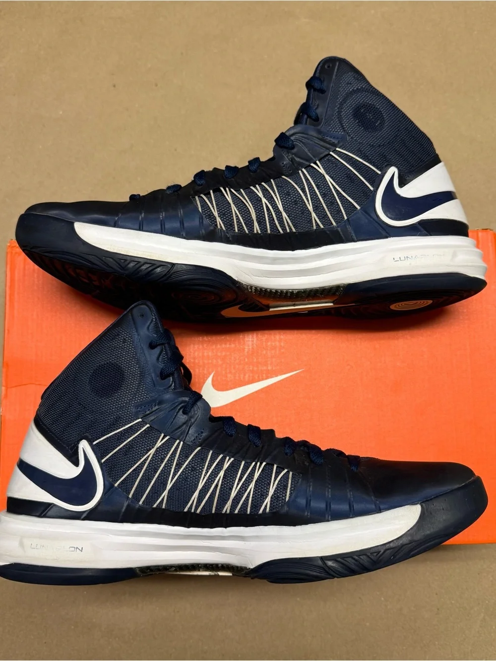 Nike Air Hyperdunk 2012 TB Midnight Navy Men’s size 13 Basketball shoes Rare!